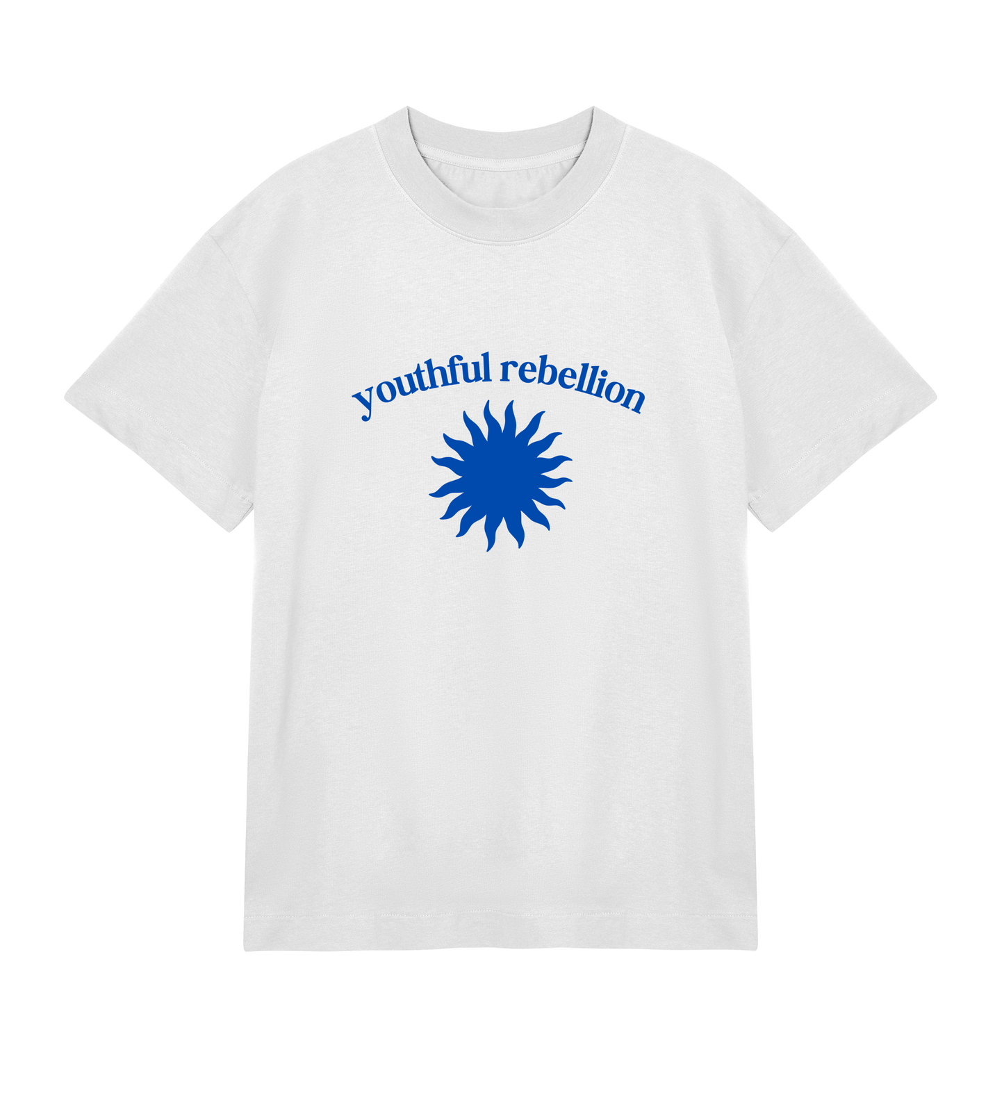 youthful rebellion blue tee