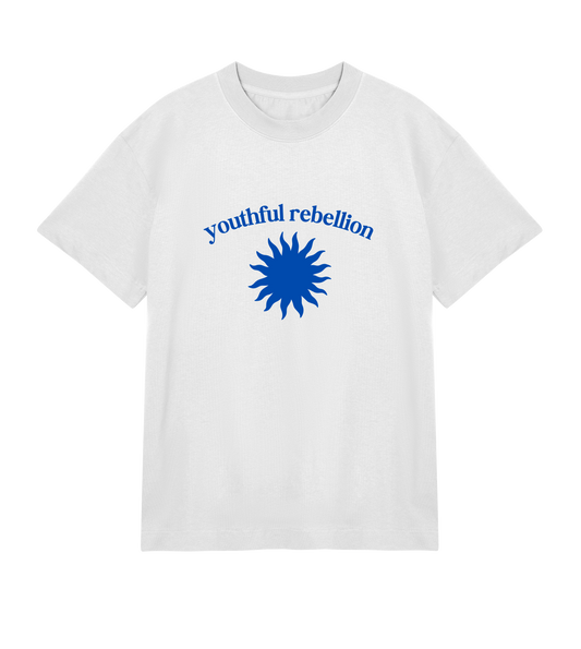 youthful rebellion blue tee