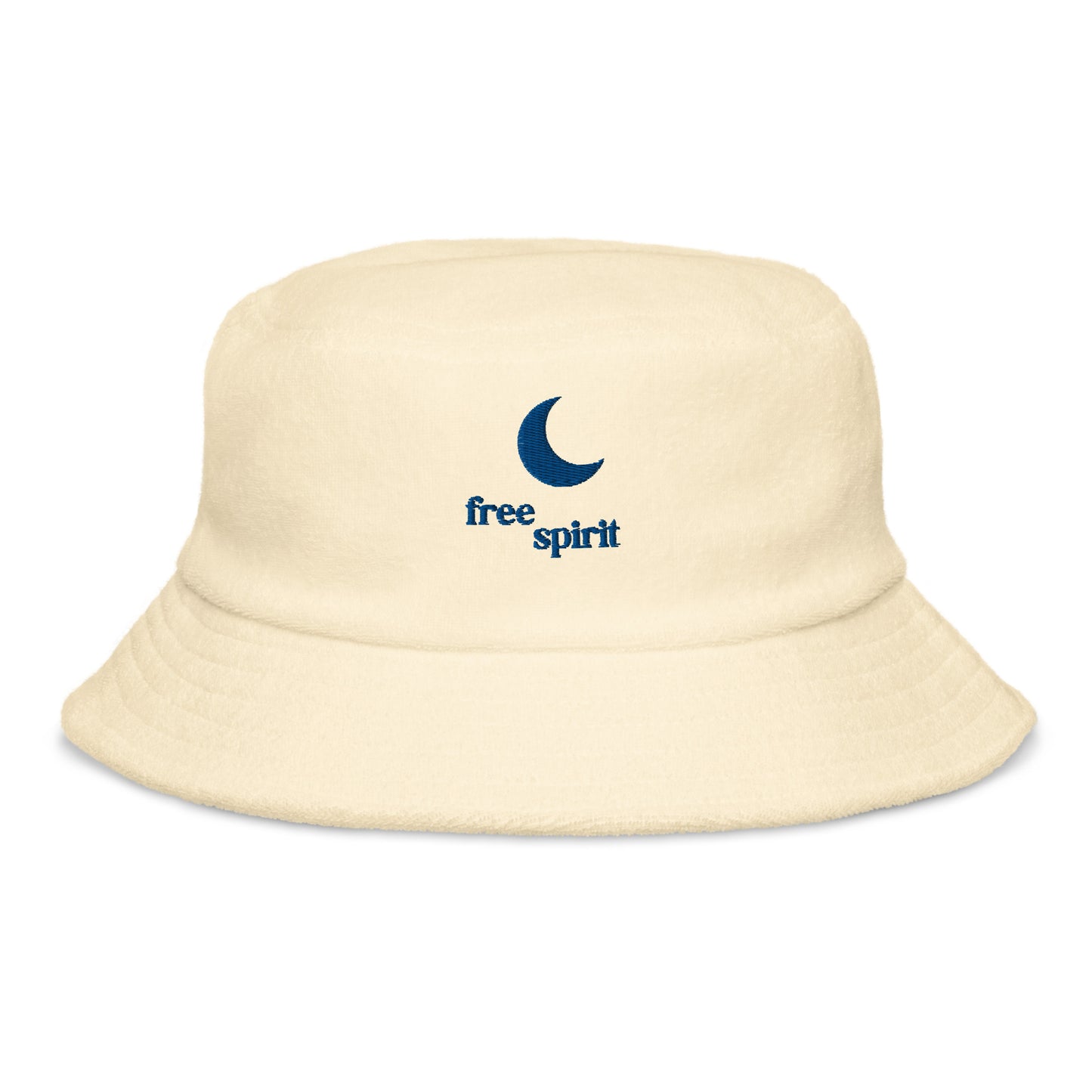 yellow terry cloth bucket hat