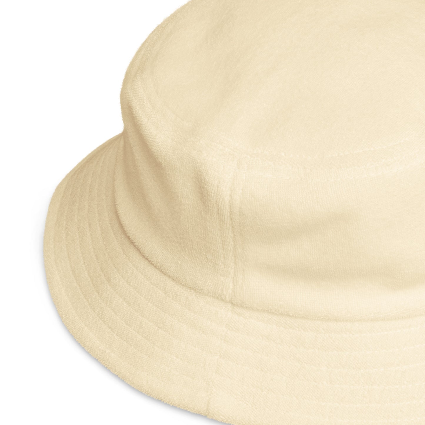 yellow terry cloth bucket hat